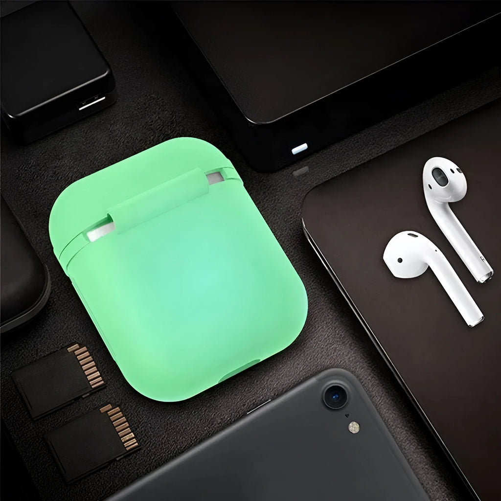 Luminous silicone flip case for Apple AirPods wireless earphones