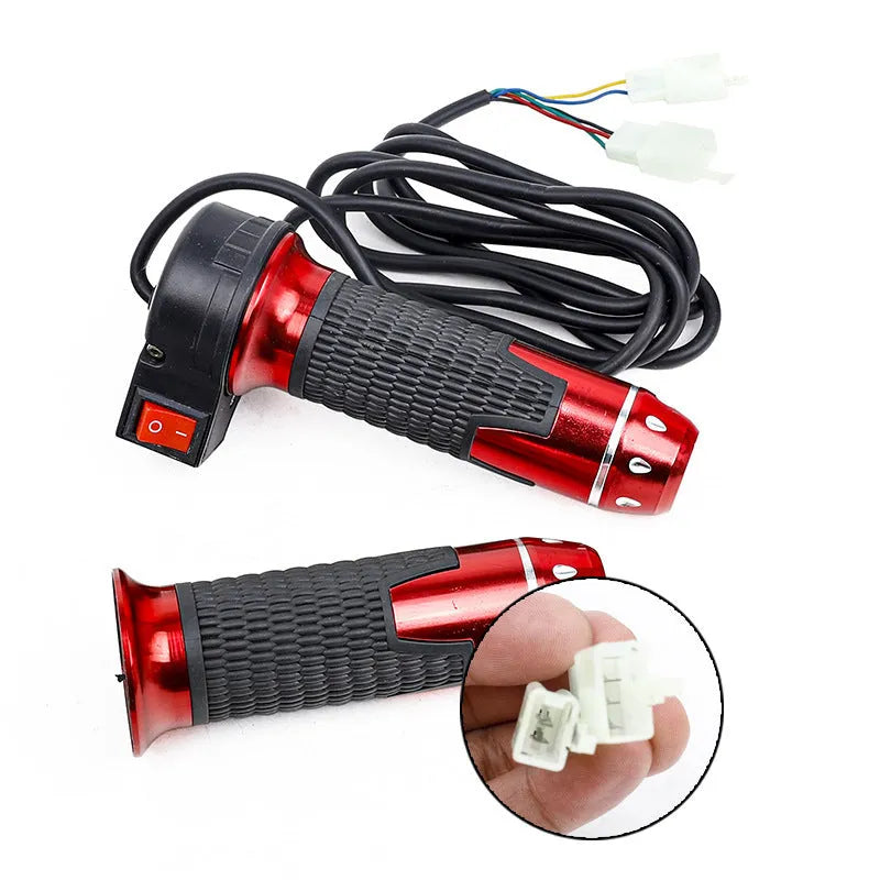 Plastic three-speed rotating throttle handle kit for three-wheel electric vehicle modification.