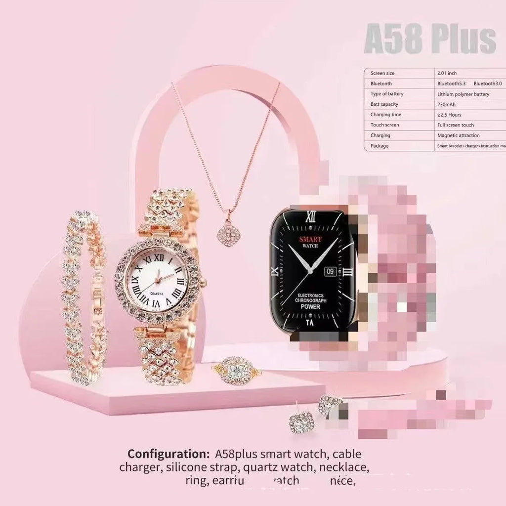 A58plus smart watch with Bluetooth calling on wrist showing TFT screen display