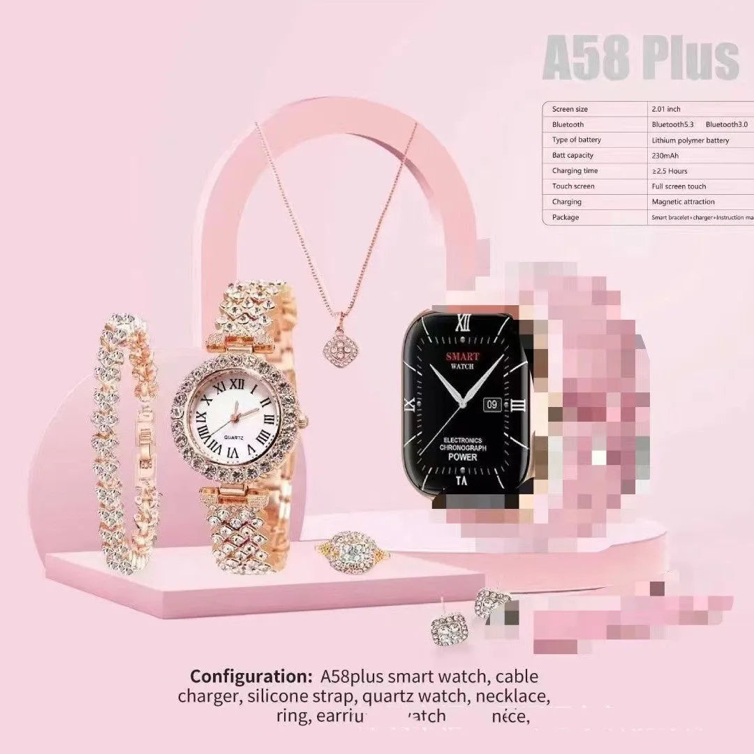 A58plus smart watch with Bluetooth calling on wrist showing TFT screen display
