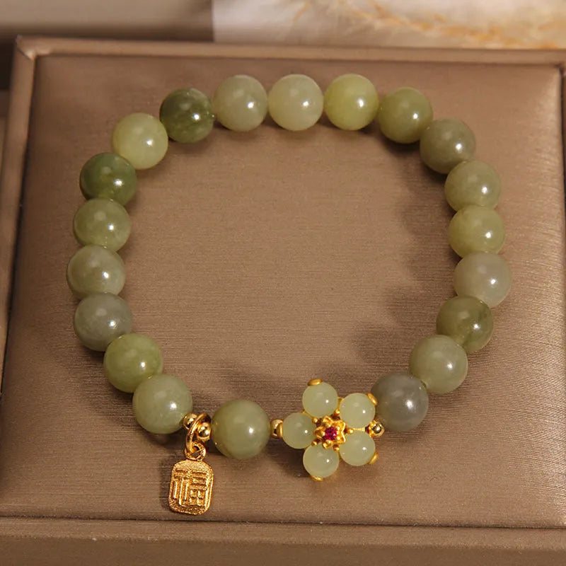 Women's casual alloy bracelet in a unique grey jade colour.