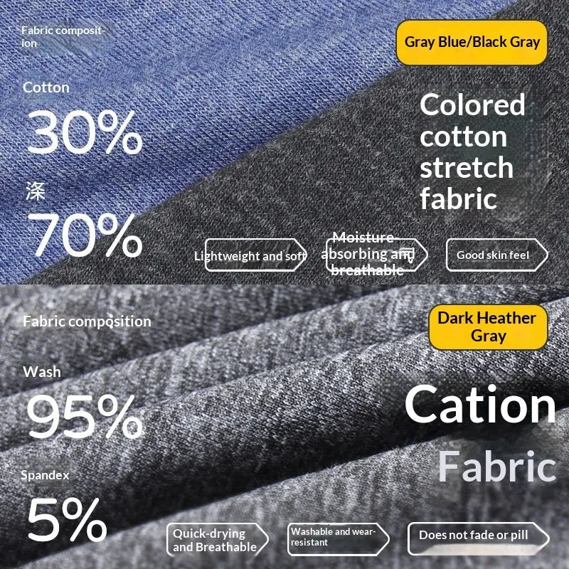 Cotton snap-button long-sleeve vest for post-operative arm fracture care, shown in black, grey, blue and multi-black colour options
