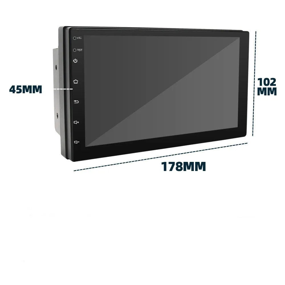 Black universal car navigation MP5 player with 7-inch screen for GPS and media playback