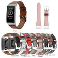 Genuine leather strap for Fitbit Charge 3 and Charge 4, 18mm pointed tail, first layer cowhide, multiple colours
