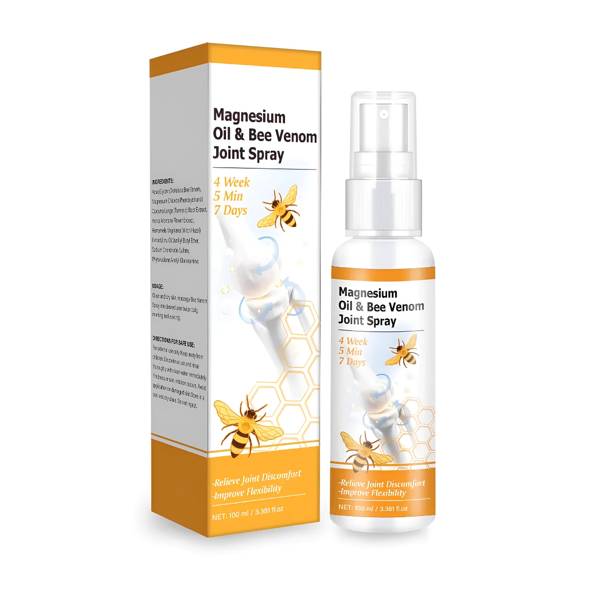 100ml magnesium oil bee joint spray gel bottle for adults and children