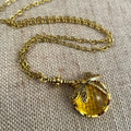 Vintage bronze dragonfly pendant necklace with hand carved details on 925 silver chain