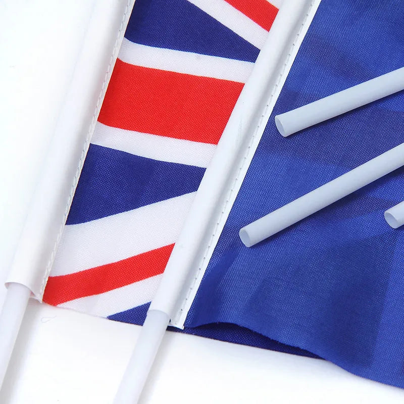 No 8 hand signal flag, 14 x 21cm polyester flag with 30cm plastic flagpole