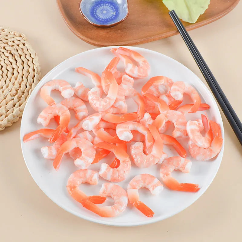 PVC injection moulded shrimp-shaped keychain pendant with door buckle, 1.5cm thick.