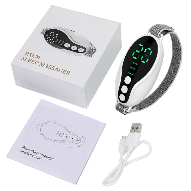 White and blue USB-powered sleep aid instrument with wind speed controls