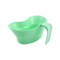 Green plastic gargle cup for bedridden elderly patient oral hygiene assistance