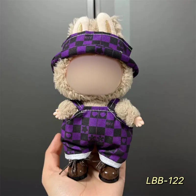 Plastic doll costume for a 17cm LBB series vinyl figurine on a mannequin.