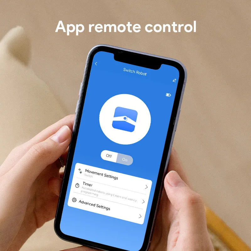 White Bluetooth rocker arm finger robot with remote control for smart home switch automation