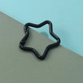 Zinc alloy five-pointed star keychain in macaron colours like light pink and green.
