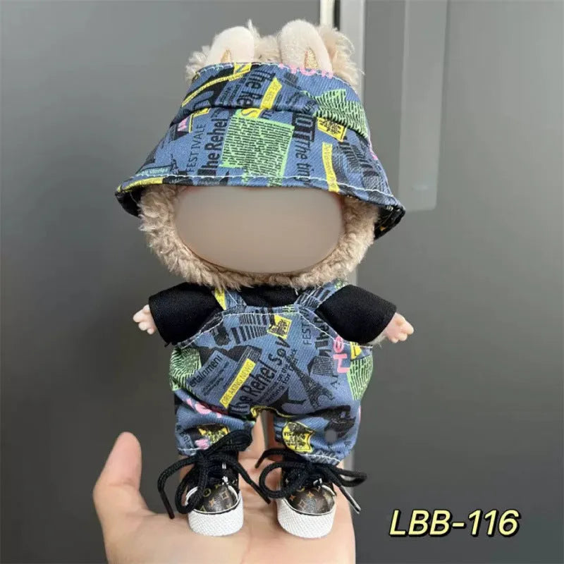 Plastic doll costume for a 17cm LBB series vinyl figurine on a mannequin.