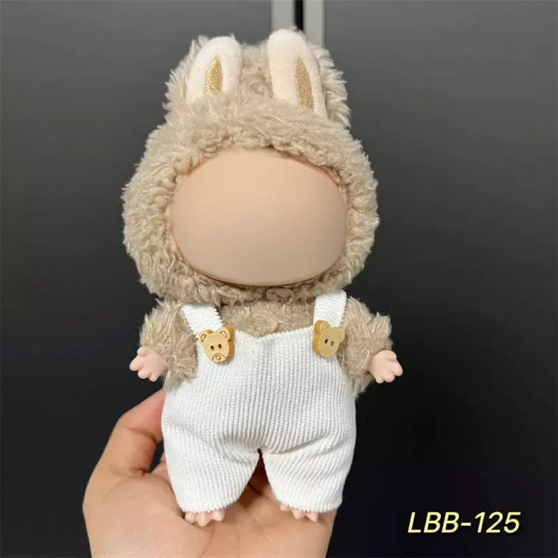 Plastic doll costume for a 17cm LBB series vinyl figurine on a mannequin.