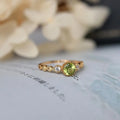 Copper geometric quadrilateral ring in Japanese retro style for women.
