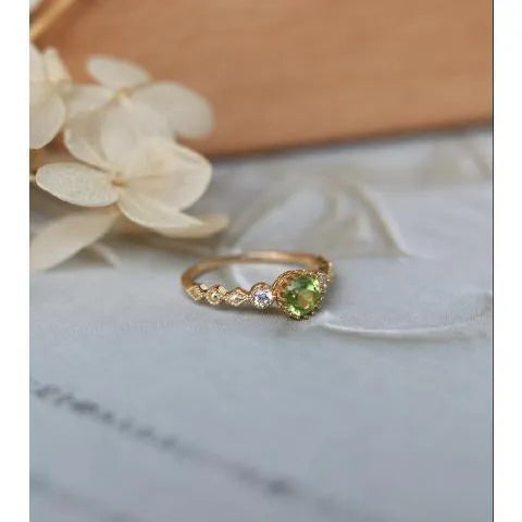 Copper geometric quadrilateral ring in Japanese retro style for women.