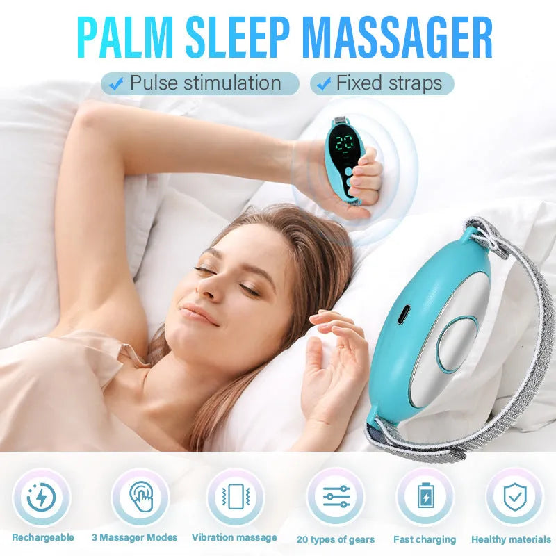 White and blue USB-powered sleep aid instrument with wind speed controls