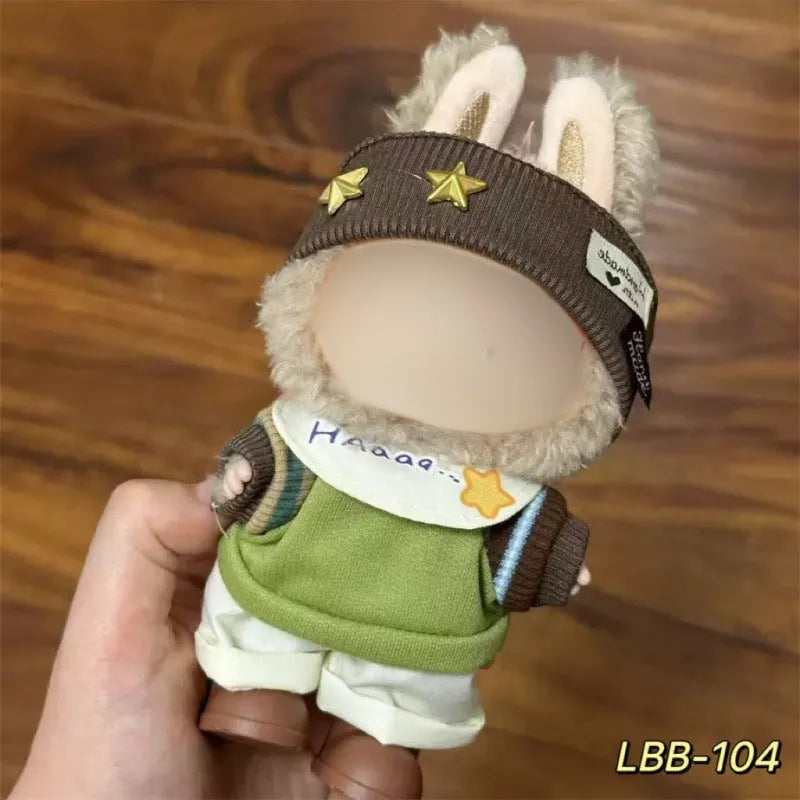 Plastic doll costume for a 17cm LBB series vinyl figurine on a mannequin.