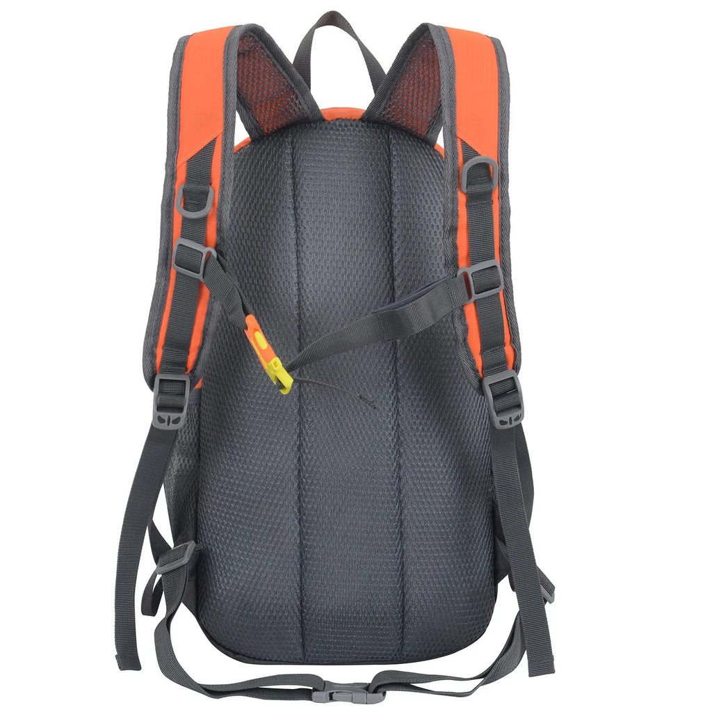 20L Oxford cloth outdoor backpack in black with air pillow belt system