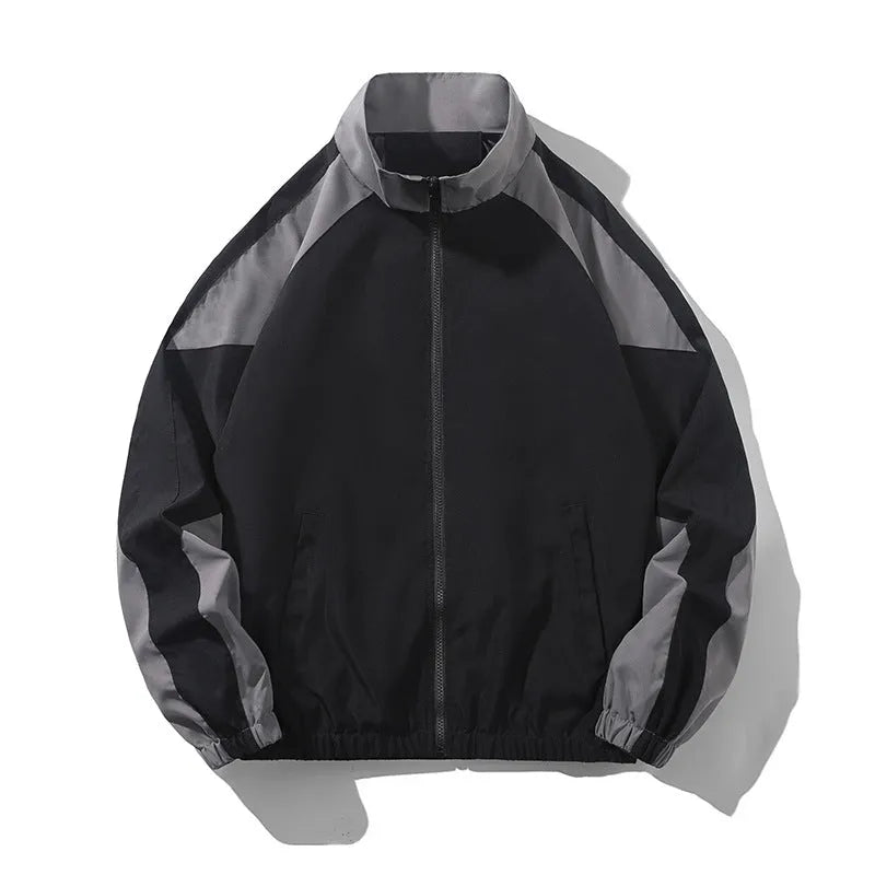Men's casual jacket with stitching contrast colour design and side pockets