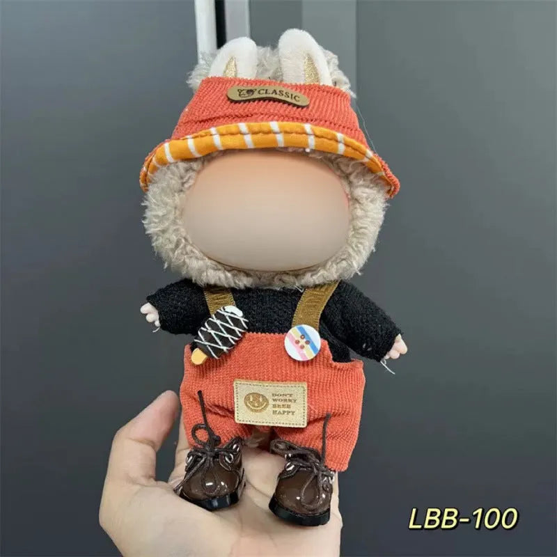 Plastic doll costume for a 17cm LBB series vinyl figurine on a mannequin.