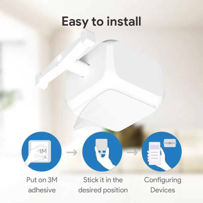 White Bluetooth rocker arm finger robot with remote control for smart home switch automation