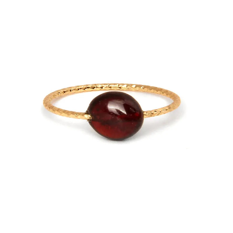 Geometric agate ring with niche design for women, showing one of eight available colour options.