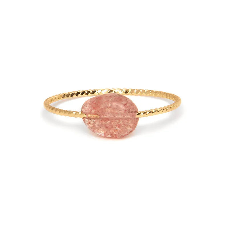 Geometric agate ring with niche design for women, showing one of eight available colour options.