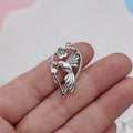 Alloy Magpie pattern pendant with electroplated finish in colour P234 for DIY jewellery