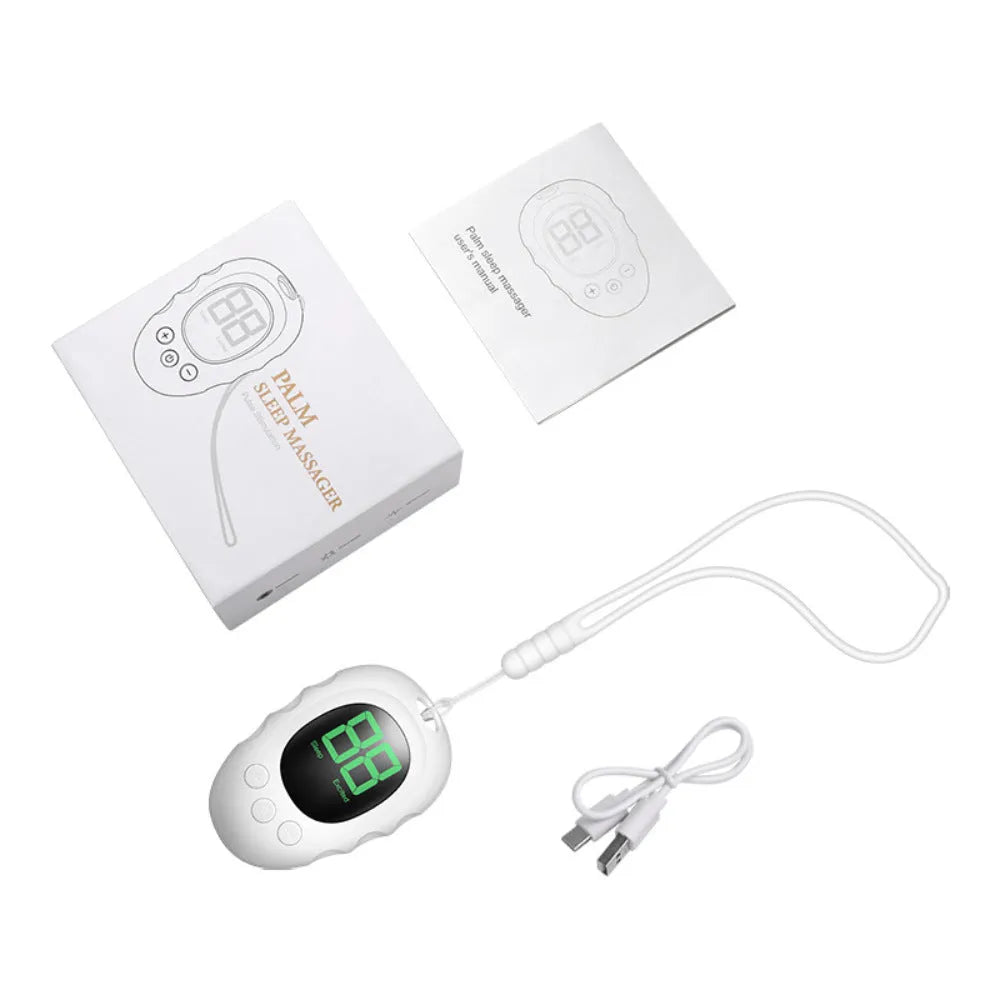 Silicone sleep aid hand grip device with remote control and sleep monitor in black, green and white colour options