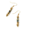 Titanium steel geometric dangle earrings with retro design in SE22101520 colour