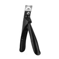 Titanium French U-shaped nail scissors with electrophoresis coloured handles for false nail tip removal