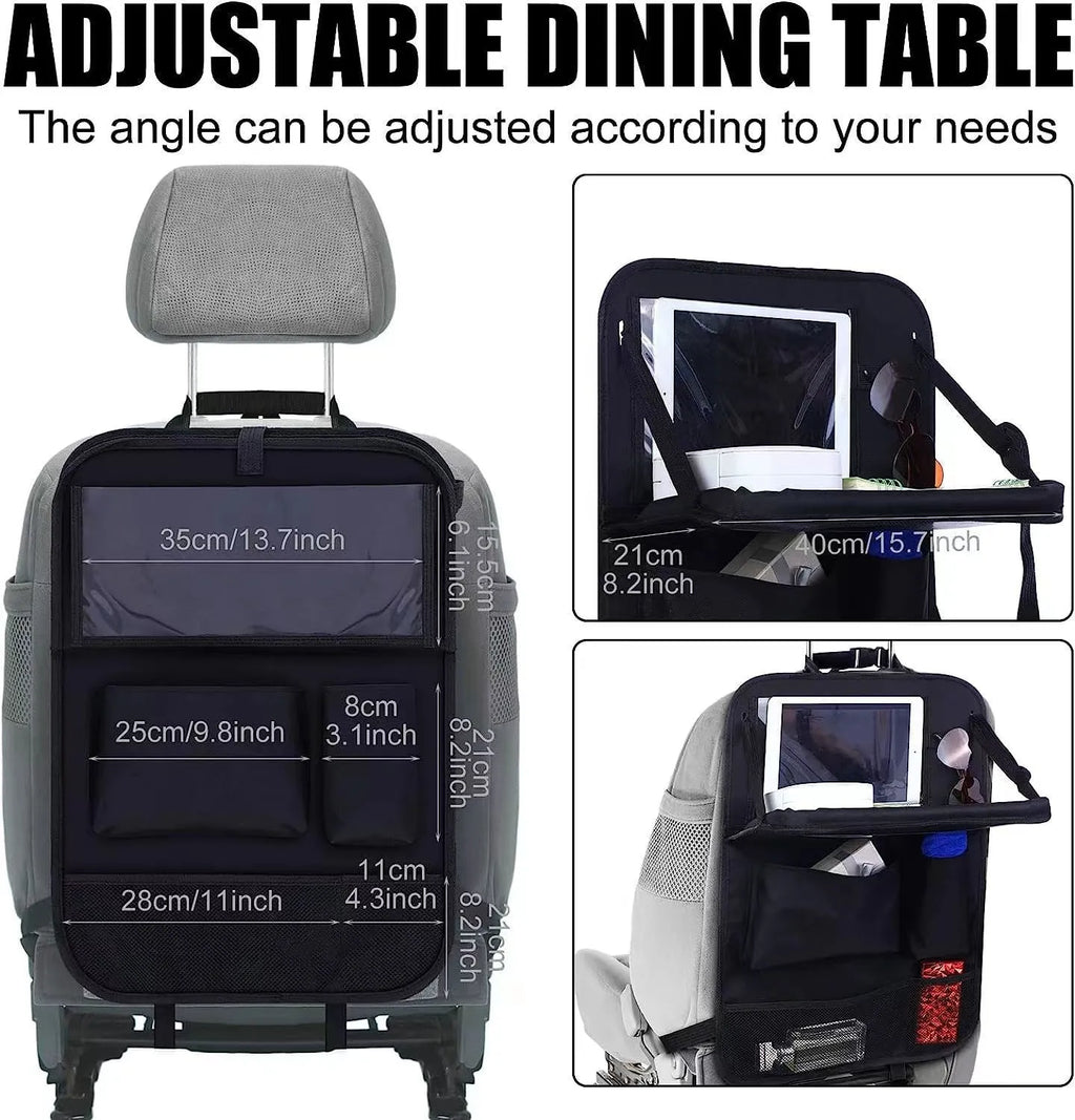 Black Oxford cloth car seat back buggy bag organiser with 42x30cm dimensions