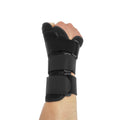 Carbon fibre sports wrist guard with thumb strap in black and grey colour options