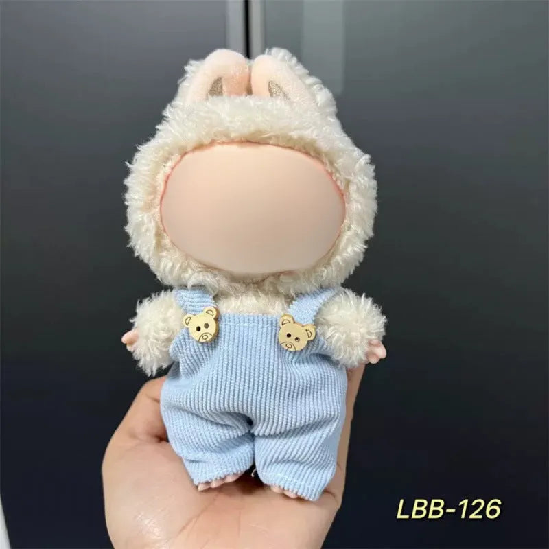 Plastic doll costume for a 17cm LBB series vinyl figurine on a mannequin.