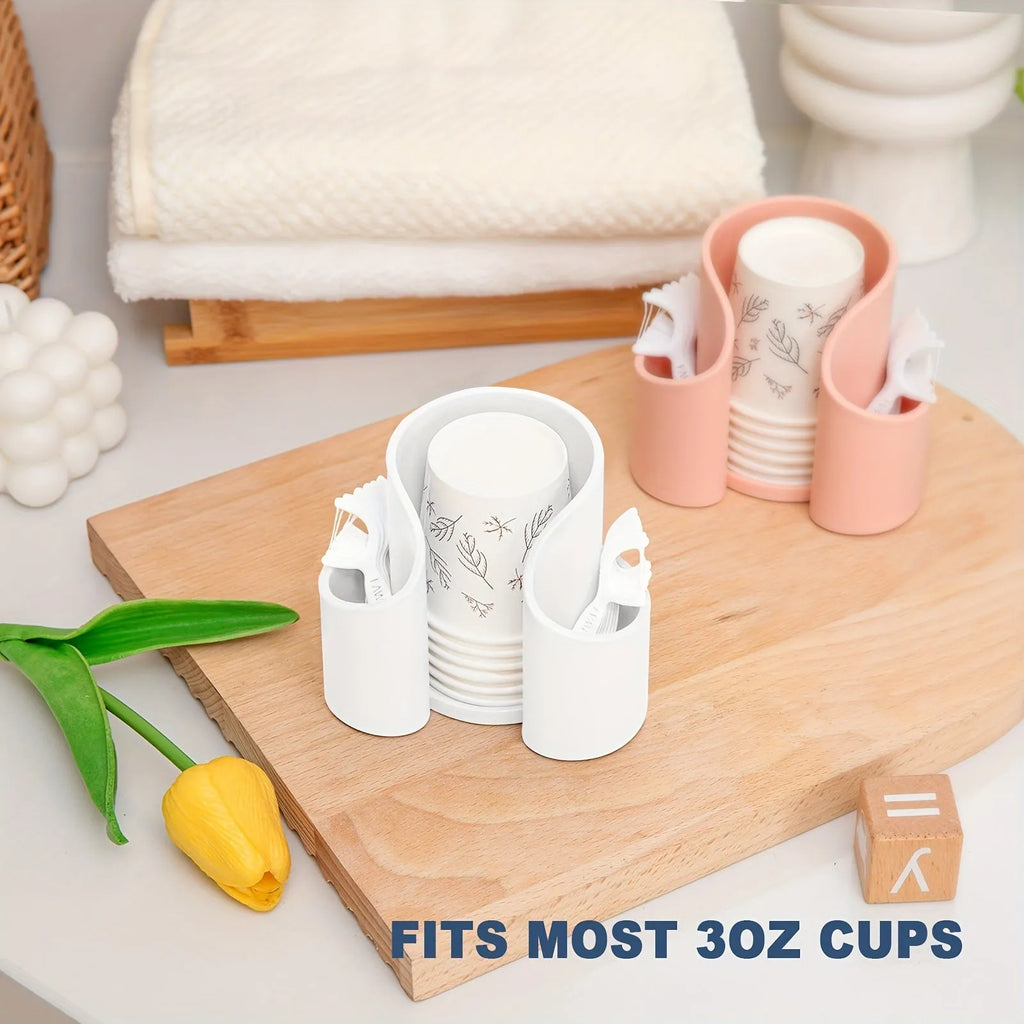 Plastic dental floss storage cotton box in solid colour with modern simple design