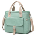 Portable picnic bag with removable shoulder strap and side pocket in cube design