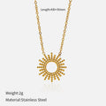 SUNFLOWER Series women's gold jewellery set showing necklace and bracelet with geometric chain design