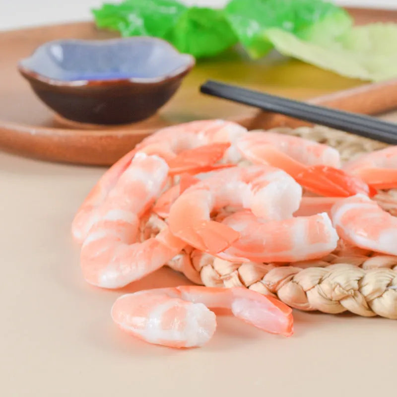 PVC injection moulded shrimp-shaped keychain pendant with door buckle, 1.5cm thick.