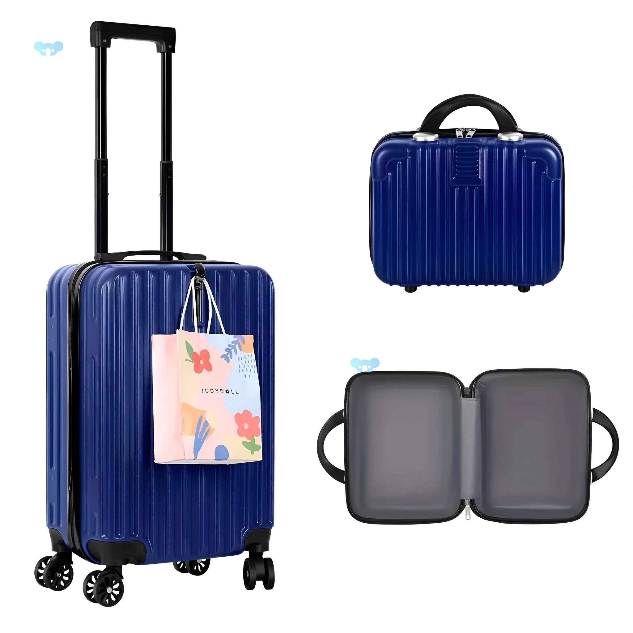 Aluminium alloy luggage set with 14 inch and 20 inch matching trunks