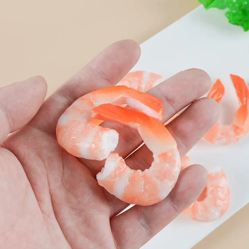 PVC injection moulded shrimp-shaped keychain pendant with door buckle, 1.5cm thick.