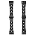 Metal watch strap for Garmin Fenix smartwatch in silver, black, or titanium with 22mm or 26mm width