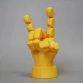 Yellow PLA hand ornament with movable finger joints in American style decoration