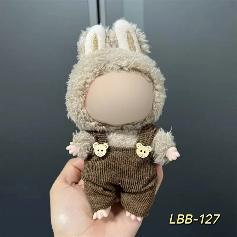 Plastic doll costume for a 17cm LBB series vinyl figurine on a mannequin.
