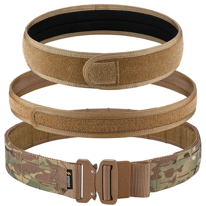 VOTAGOO 2-inch wide nylon tactical belt with quick-release alloy buckle in CP camouflage colour
