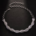Cross rhinestone necklace for women with silver or gold electroplated finish and ins style pendant design