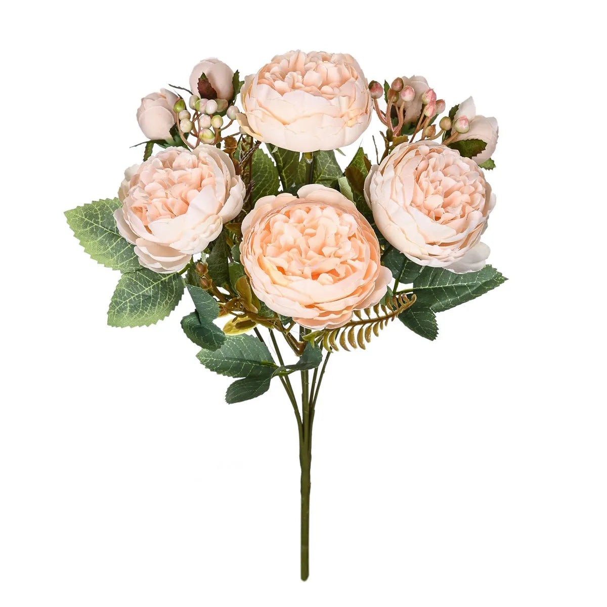 Artificial silk peony bouquet in multiple colours for wedding and home decoration
