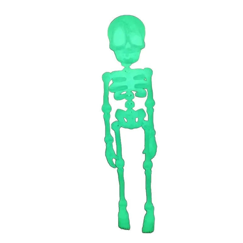 3D printed white skull refrigerator magnet ornament measuring 18cm high