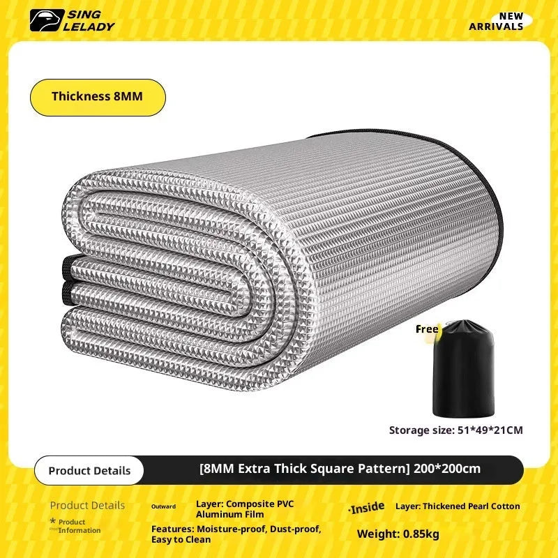 Thickened 8mm pearl cotton explosion-proof mat for camping and household use